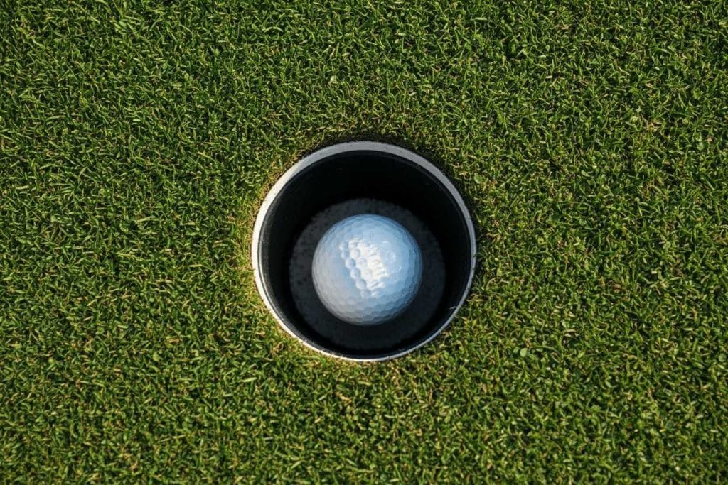 golfbold i hulkoppen uden flag 1 1