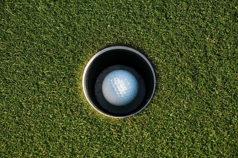 golfbold i hulkoppen uden flag 1 1