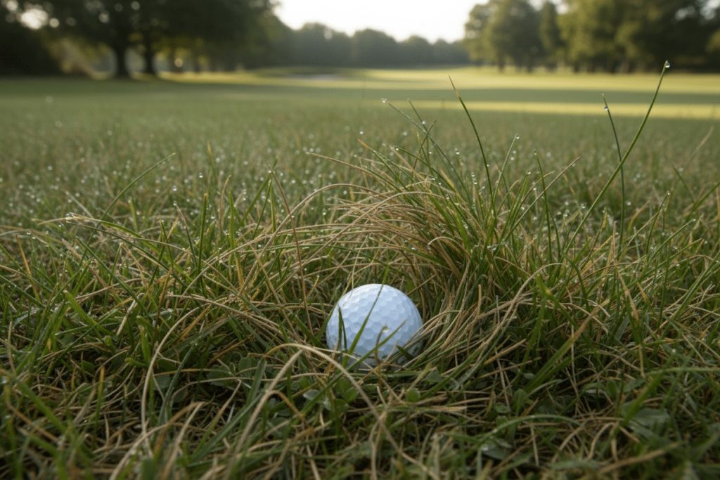 golfbold i rough