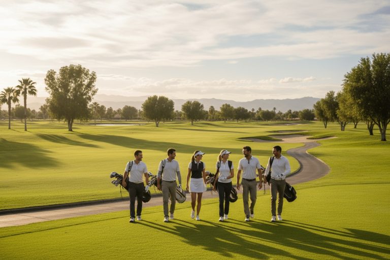 golfspillere g r sammen p banen