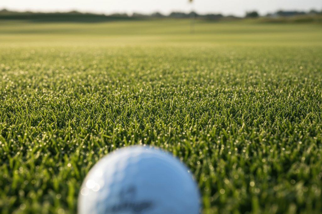 gr sstr med golfbold